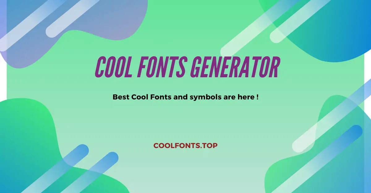 cool word fonts